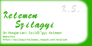 kelemen szilagyi business card